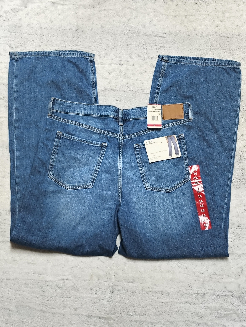 NWT Aeropostale High-Rise Wide Leg Jean Women's 14 Bohemian Vintage Vibes Retro - Picture 10 of 12